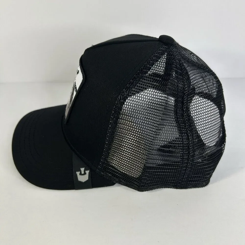 Goorin Bros The Farm The White Tiger Black Trucker Hat Snapback OSFM NWT